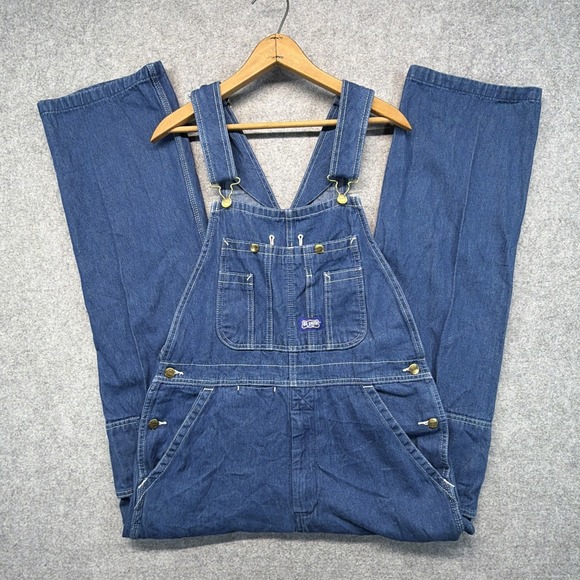 Big Smith Other - Big Smith Overalls Men 32x30 Blue Denim Bib Carpenter Farmer Utility Painter